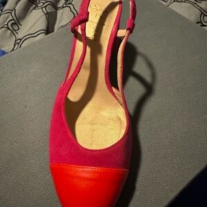Gorgeous red and pink French Sole fs/ny pumps-never worn!